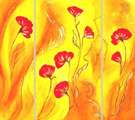 Dafen Oil Painting on canvas flower -set194